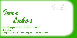 imre lakos business card